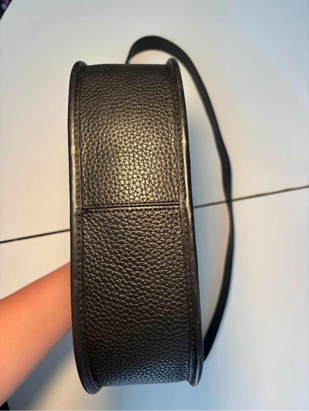Coach Emery Black Grained Pebbled Leather Crossbody Shoulder Bag Purse